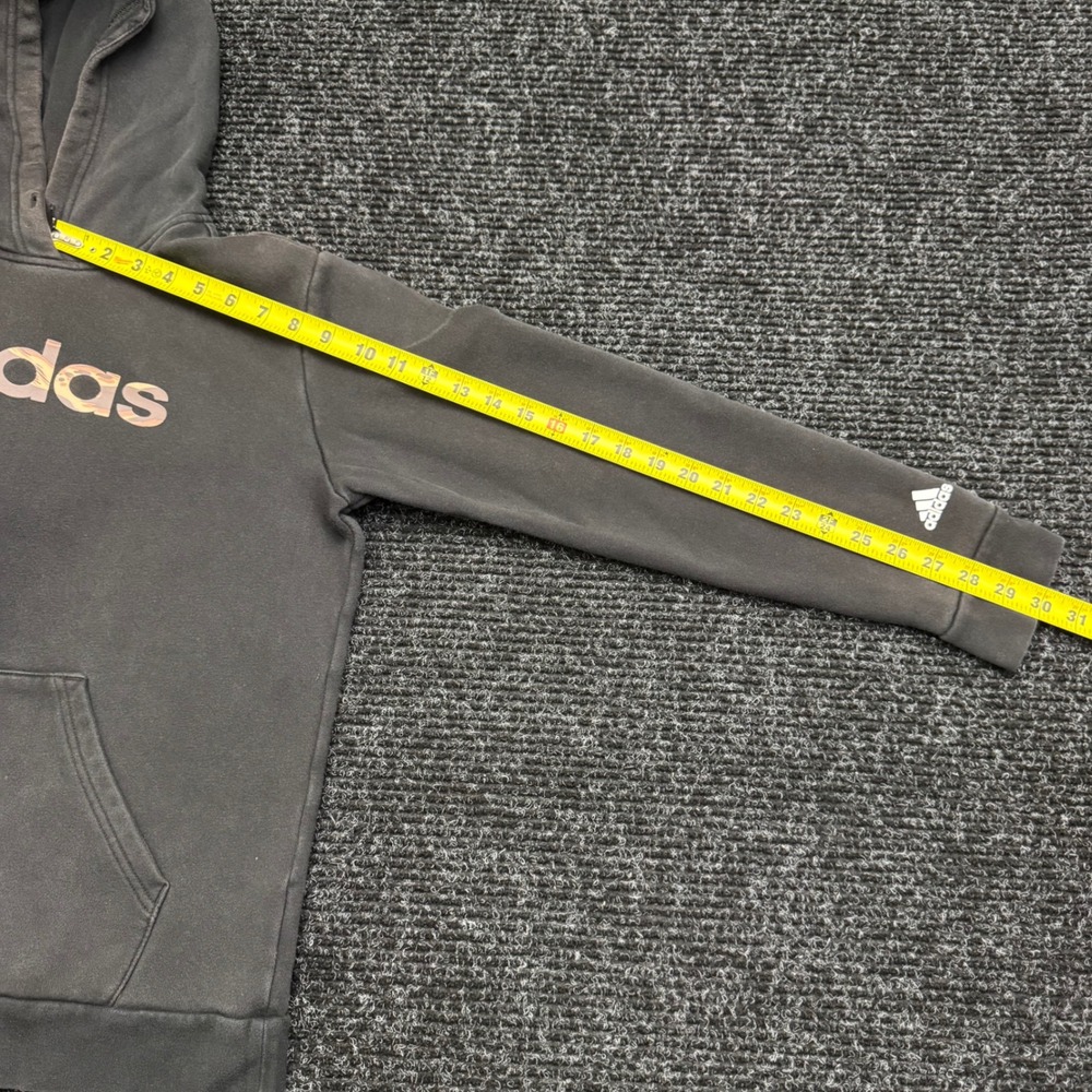 Adidas Pullover Hoodie Faded Black Camo Logo Graphic Sweatshirt Mens Medium - Picture 4 of 13